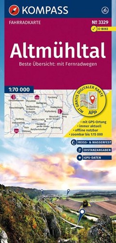 Kompass fahrradkarte 3329 - kompass,