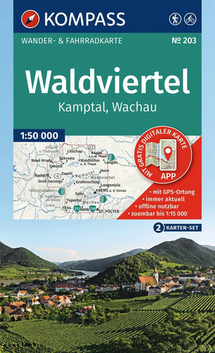 Kompass wanderkarten set - kompass, 203