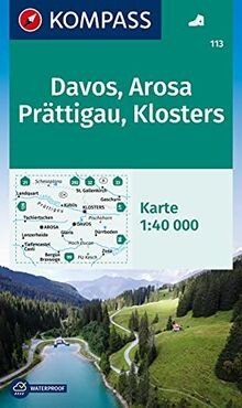 Kompass wanderkarte 113 davos - 113,