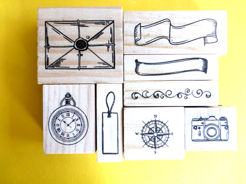 Motivstempel stempel kompass - stempel, &