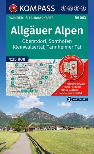 Kompass wanderkarten set - kompass, wanderkarten-set