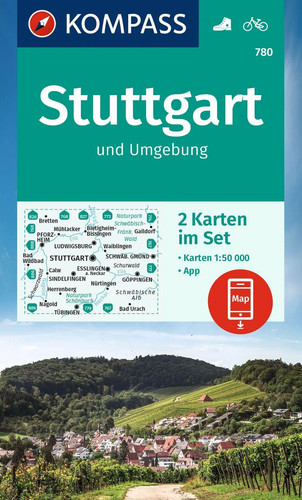 Kompass wanderkarten set - kompass, wanderkarten-set