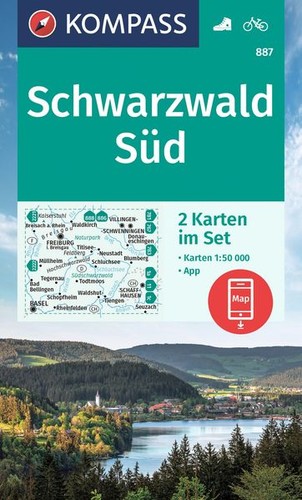 Kompass wanderkarten set 887 - kompass, wanderkarten-set
