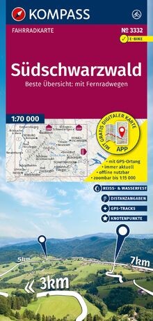 Kompass fahrradkarte 3332 - kompass,