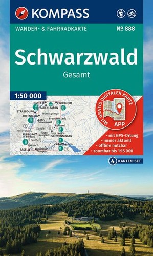 Kompass wanderkarten set - kompass, 888