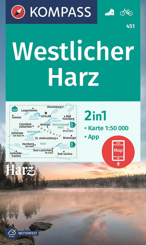 Kompass wanderkarte 451 - wanderkarte,
