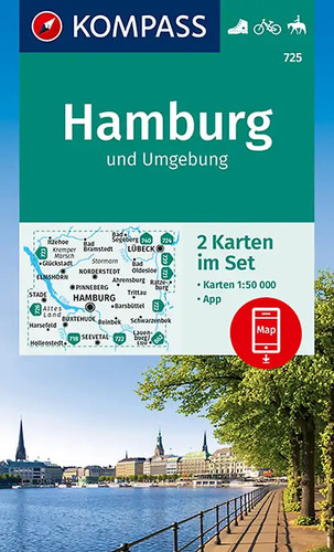 Kompass wanderkarten set - wanderkarten-set, 725