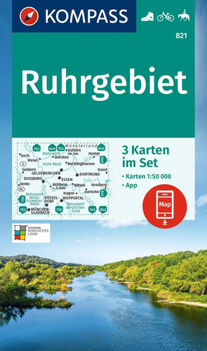 Kompass wanderkarten set 821 - kompass, wanderkarten-set
