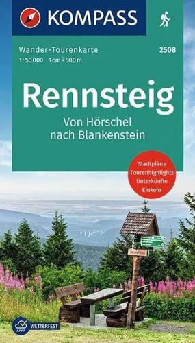 Kompass wander tourenkarte - kompass, der