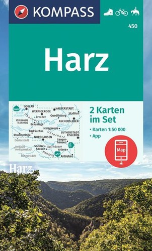 Kompass wanderkarten set - kompass, 450