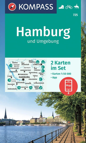 Kompass wanderkarten set 725 - wanderkarten-set,