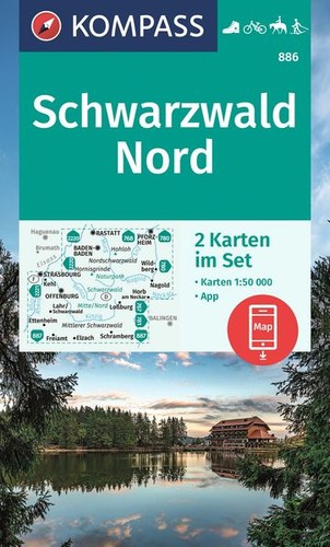 Kompass wanderkarten set - wanderkarten-set, 886