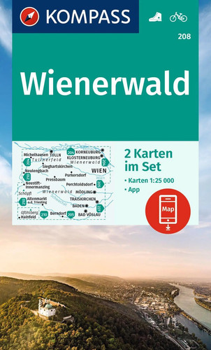 Kompass wanderkarten set 208 - kompass, wanderkarten-set